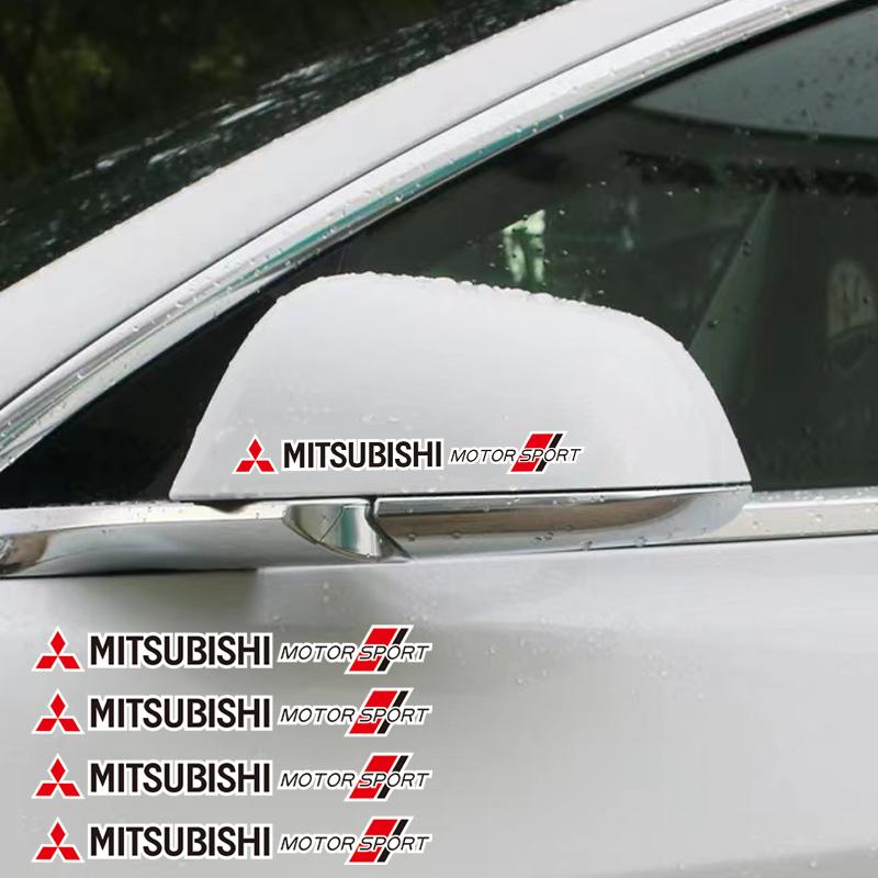 4Pcs Car Logo Styling Waterproof DIY Body Stickers For Mitsubishi Eclipse Lancer Outlander Pajero ASX Colt I200 Delica Triton Ex WM1