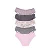 Damen Baumwollslips Bedruckt Nude Komfort Schnelltrocknend 5er-Pack