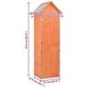 VidaXL Garden Shed 71 X 60 X 213 Cm Wood