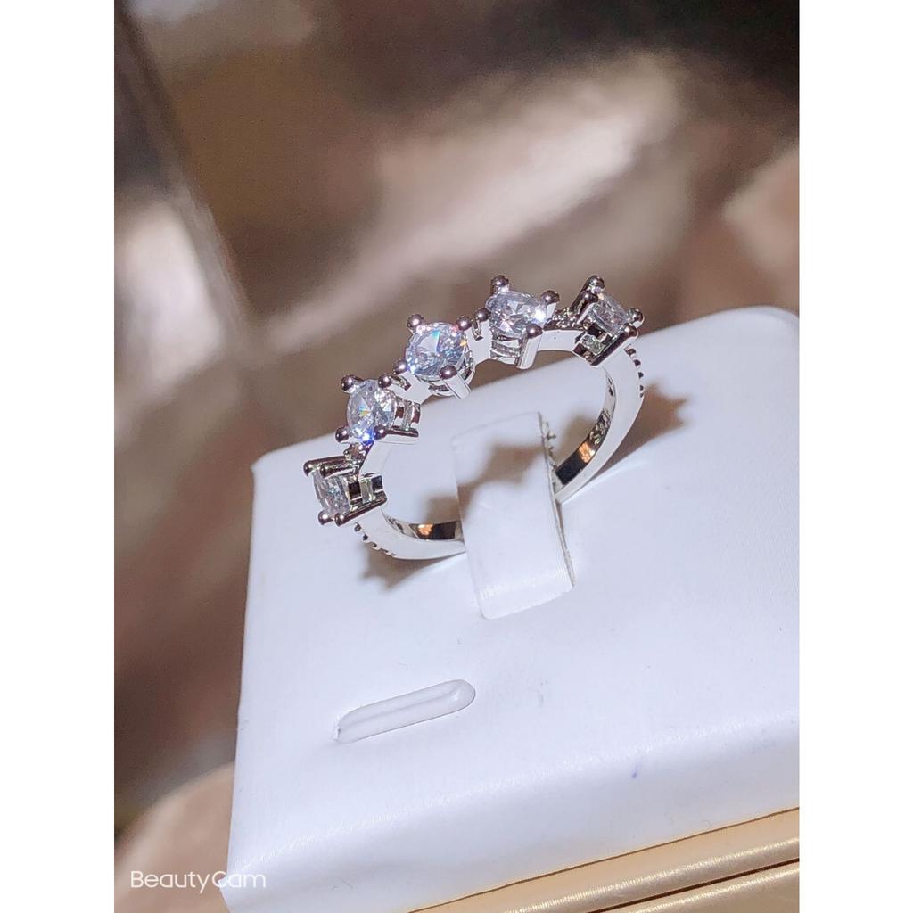 New Light Luxury Zircon Niche Design Square Diamond Cool Style Exquisite Ring Ring