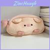 Pig Plush Pencil Case With Heart Charm For Kids And Students