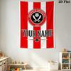 Benutzerdefinierter Name Sheffield FC Wandteppich Ästhetischer Wandbehang Bedruckter Stoffdecke Dekorative Wandteppiche für Schlafzimmer Wohnzimmer Heimdekoration