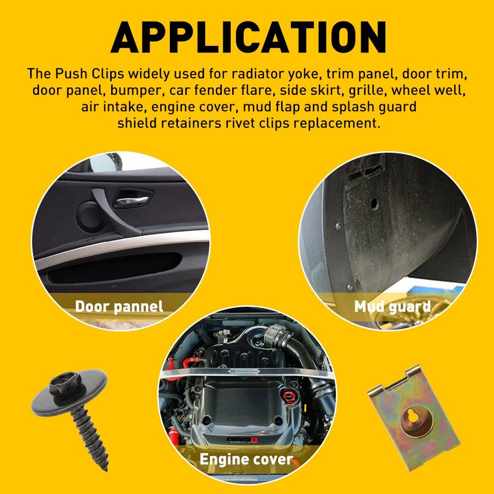 40 STÜCKE Auto Befestigungsclip Set Stoßstange Kotflügel Nietclips Karosserie Druckniet Halteklammer Nieten Stoßstange Türverkleidung Halteklammer Reparatur