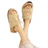 Thick-bottomed bow-tied cool slippers for women's summer wear, new versatile, comfortable and cute soft-bottomed one-word drag