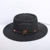 Popular fashion hollow woven concave-convex top straw hat men's and women's fashion summer sunscreen sunshade straw hat