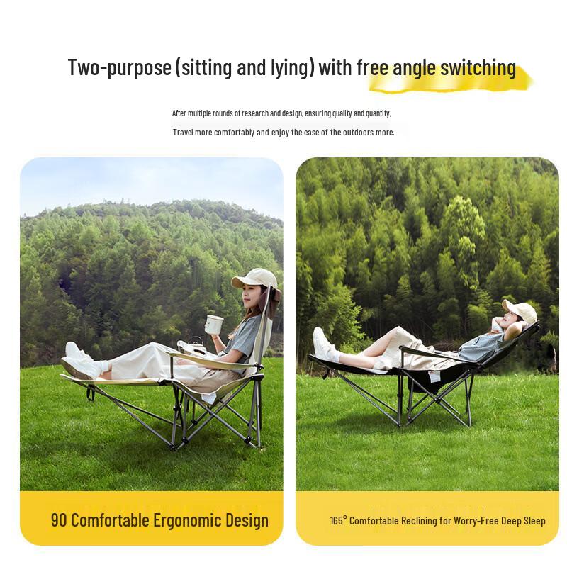 OIMG Portable Reclining Outdoor Lounge Chair