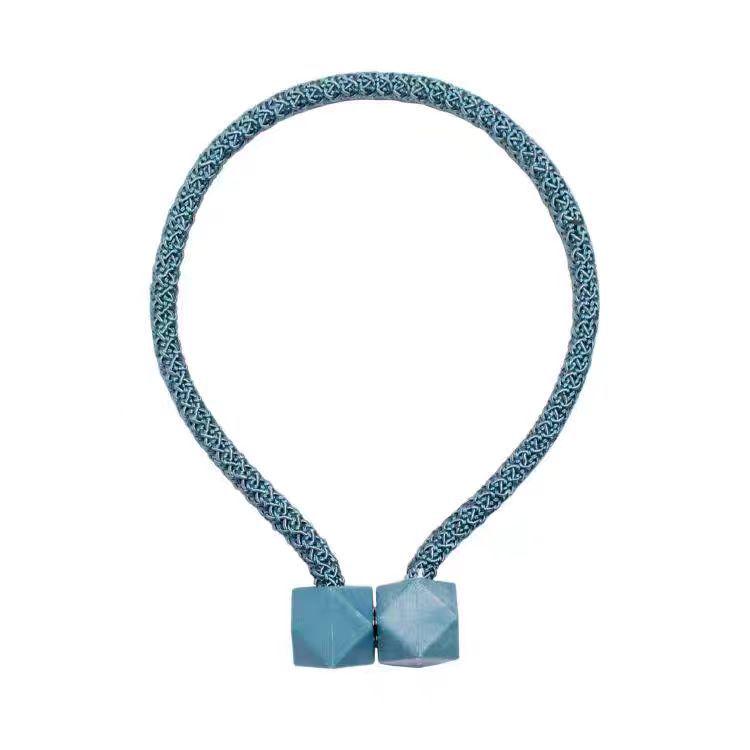 Magnetic Cube Curtain Tiebacks - No-Drill Decorative Ropes
