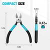 DURATECH Plastic Nippers, Small, Thin Blade, 130mm, Diagonal Pliers for Cutting Wire, Mild Steel, and Copper Wire, DIY Crafts, Stripping Coating, Plas
