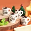 4pcs Cartoon Puppy Coffee Cups Miniatures, Doll Food Props Accessories, Micro Landscape DIY Craft Decoration