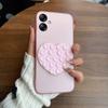 Heart Shape Suction Cup Phone Case for Samsung Galaxy S26 Egde Semi Transparent Matte Shockproof Soft TPU Cover