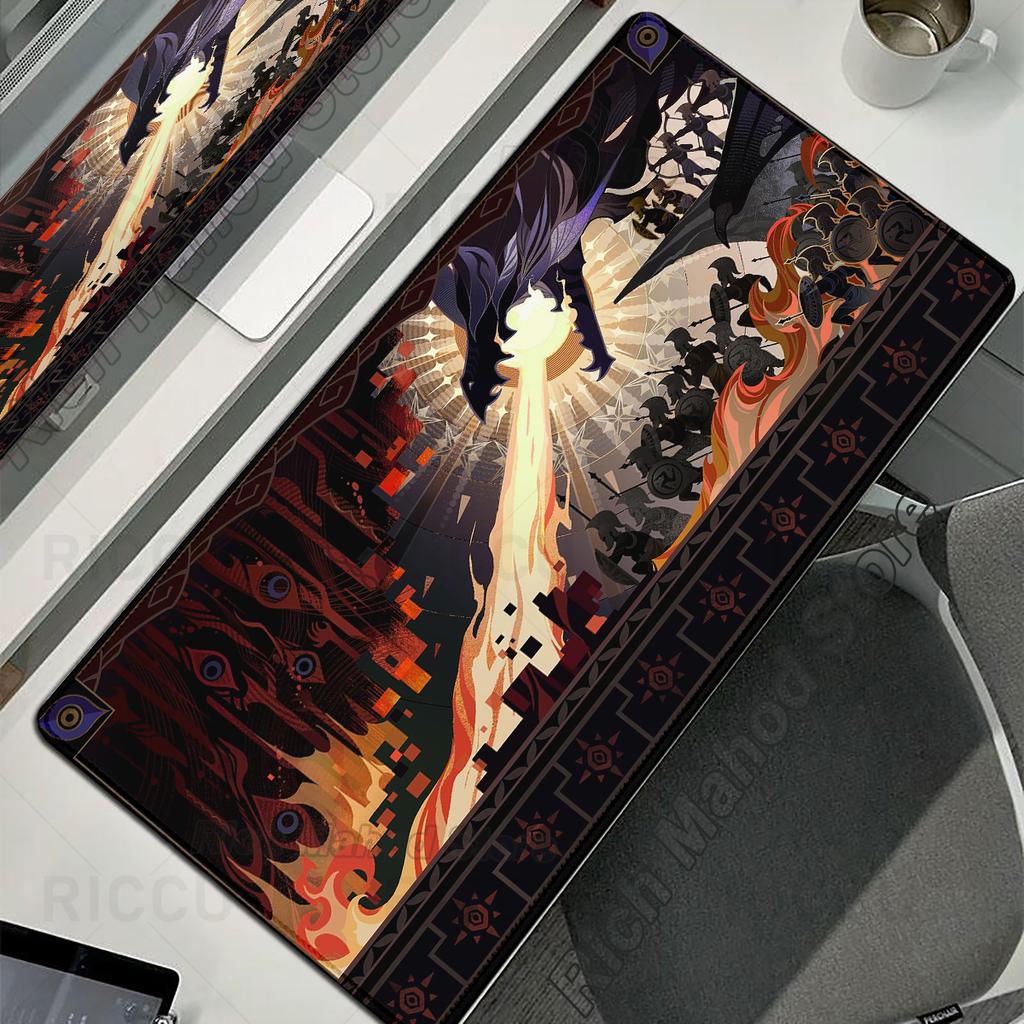 Anime Genshin Impact Mauspads Rutschfest Tastatur Erweitertes Schreibtischunterlage Spiel Furina Neuvillette Mavuika Wanderer XXL Großes Mauspads