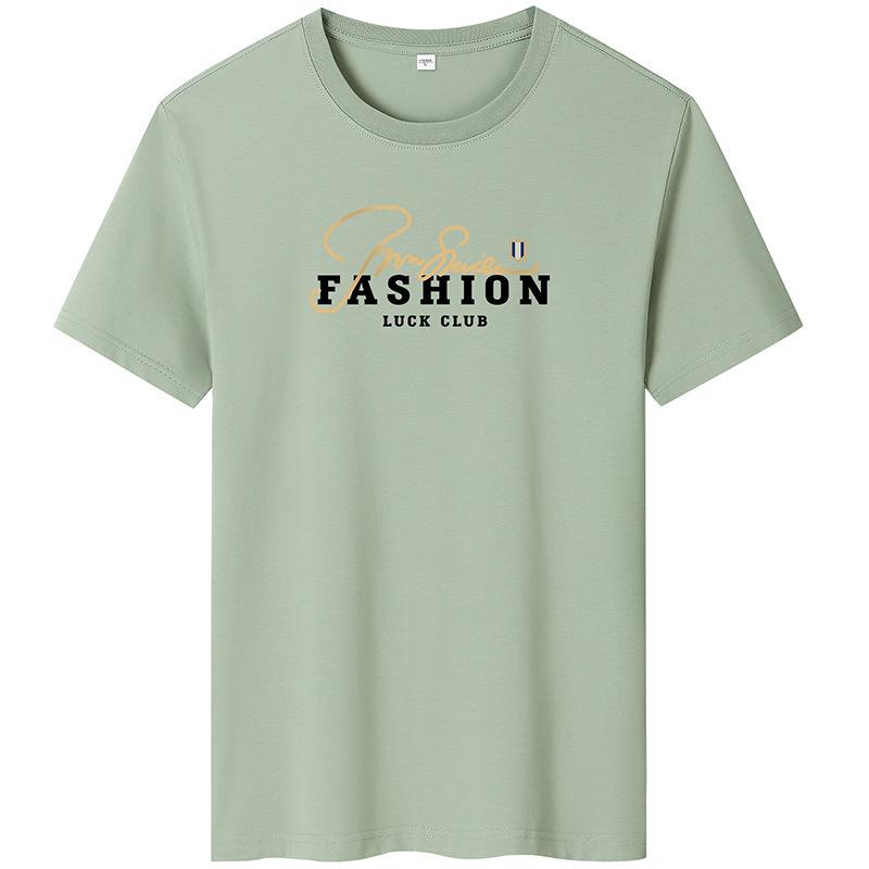 

Модная мужская футболка с короткими рукавами и круглым вырезом, хлопковая футболка S-6XL S светло-зеленый