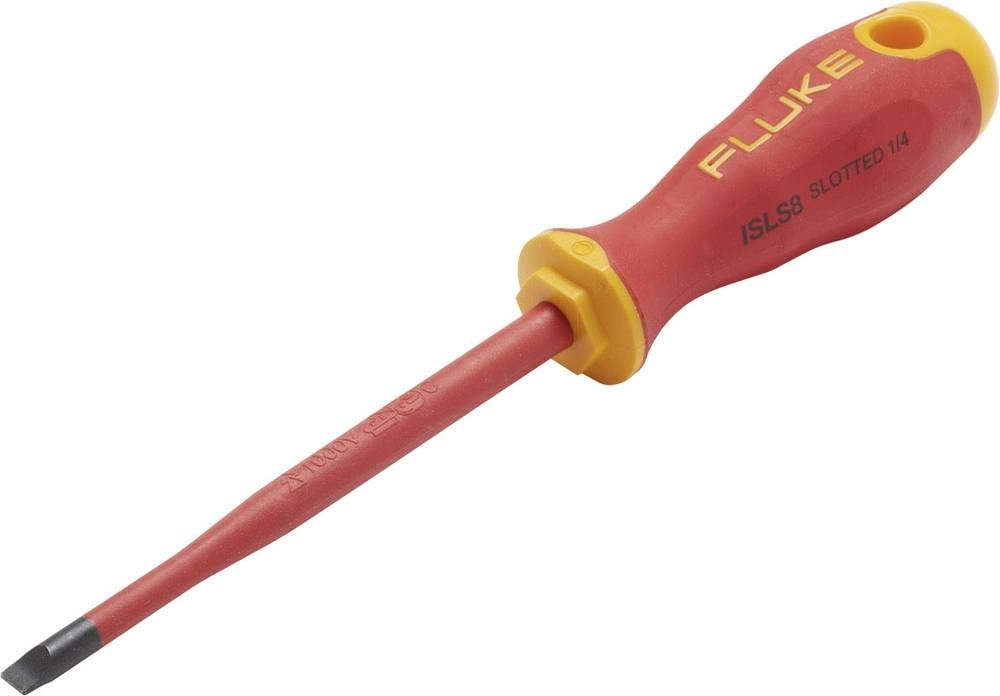 

FLUKE ISLS8 Insulated Flathead Screwdriver, 1/4 and 5 (Official Japanese Product)
