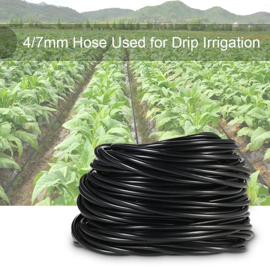 5/10/20/30/40/50M Watering Tube Hose 4/7mm Drip Irrigation Sprinkler Garden Pipe