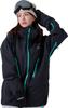 Ashgleem Snowboard and Size Snowboard Ski Snow Jacket Jacket, 3-Layer, Full-Seam Stretch, Men's Women's, NOTJ-310 BKTQ, L, Snowwear, Wear, Wear, Top,