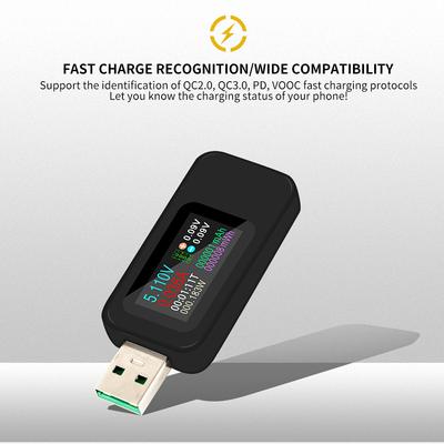 10 viename USB testeris HD spalvotas ekranas KWS-MX18L DC voltmetras ampermetras Įtampos srovės detektorius Maitinimo įkroviklio indikatorius