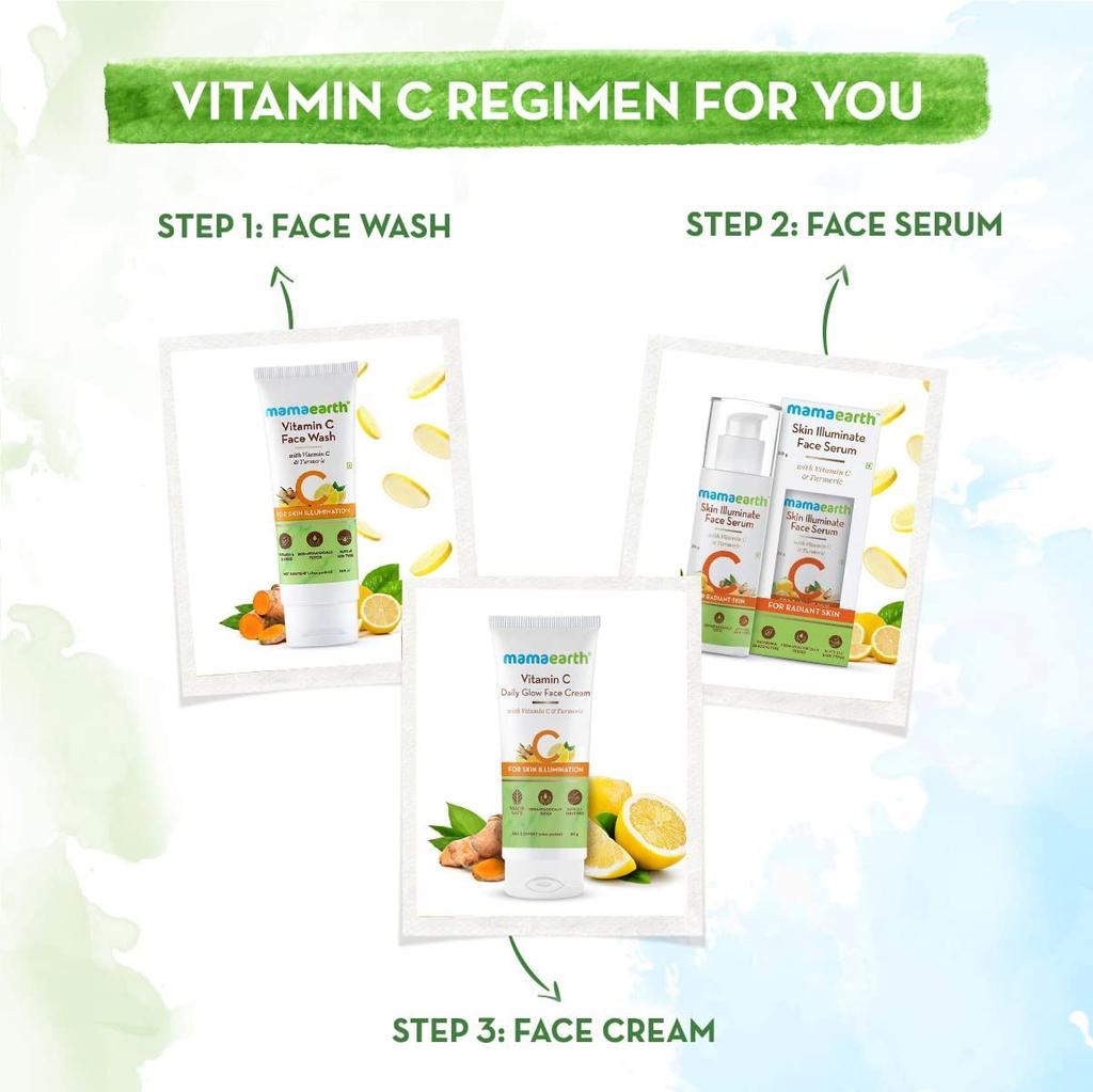 Mamaearth Vitamin C Glow Face Cream With Turmeric For Bright Skin – 80g Hydrating Moisturizer For Radiant Even Tone