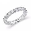 Anello Classico Pavé di Diamanti: Placcato Oro Bianco, Regalo Versatile e Lussuoso per San Valentino per Donne
