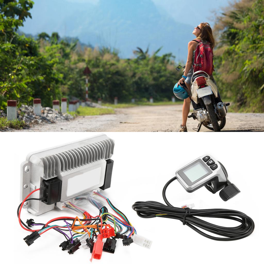 Electric Bicycle 34V/48V 1000W Motor Brushless Controller 3 Mode Sine Wave Controller with LCD Display Thumb Shifter