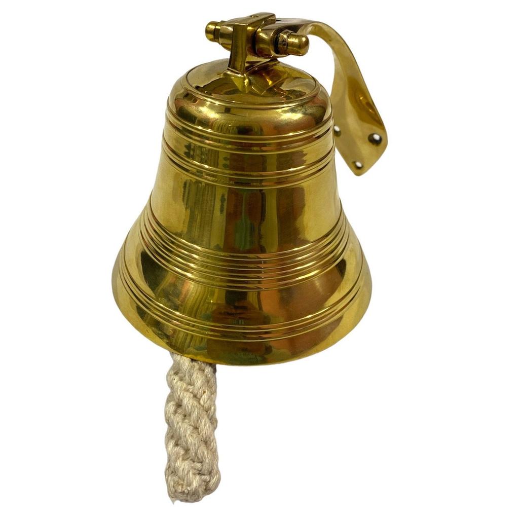 Mosiężny dzwonek ścienny | Grawerowany na zamówienie dzwonek morski | Dzwonek do drzwi | Dzwonek okrętowy | Prezent na ślub lub do dekoracji domu