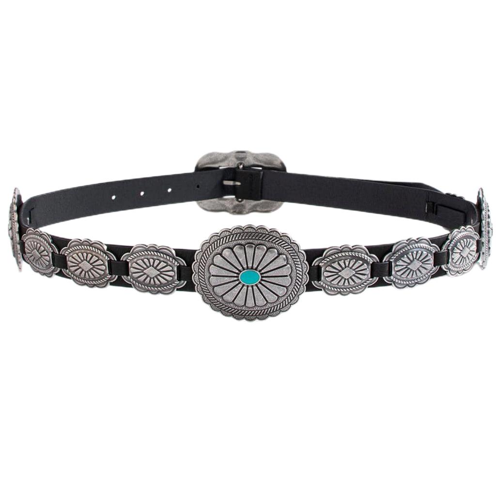 Bohemian West Denim American Women'S Vintage Large Accessories Belt Wide Belt Engraved Fashion Women'S Belt