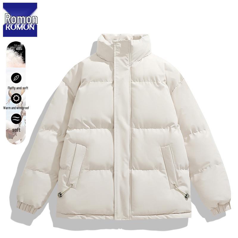 

Romon Men s and Women s Winter Down Cotton Jacket - Thickened, Cold-proof, Couple Style Coat Large