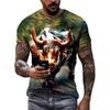 3D Printed Trend Men's Casual Round Neck Fashion Short Sleeved T-shirt Top