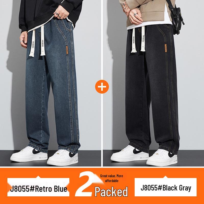 Herren 2025 Herbst/Winter Verdickte Samt Straight-Leg Casual Jeans