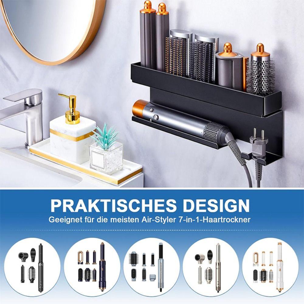 Bathroom Shelf Hair Tool Organizer Tool Storage Bathroom Hair Dryer Sorting Rack Straightener