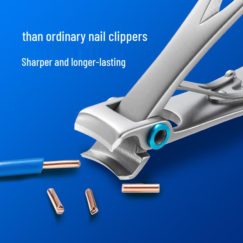 Stainless Steel Wide-Opening Anti-Splash Nail Clippers for Thick Toenails