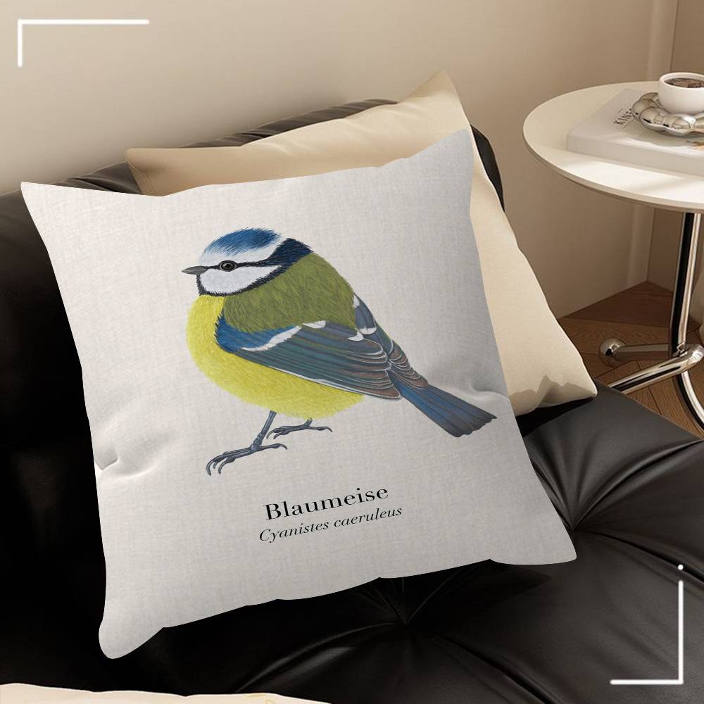 Various Types Of Birds Animal Introduction Pillow Covers Cartoon Sofa Home Doublesided Printing Short Plush Cute Cushion Cover