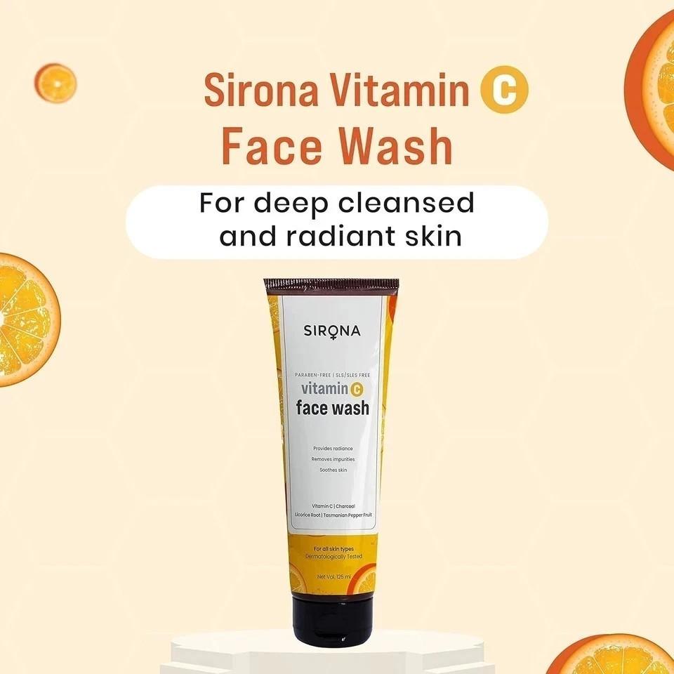 Sirona Vitamin C Face Wash for Men & Women – 125 Ml (Pack of 2)