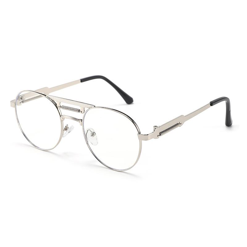 

New Designer Punk Sunglasses Unisex Men Round Sun Glasses Spring Metal Frames Women Steampunk Sun Shades 2025