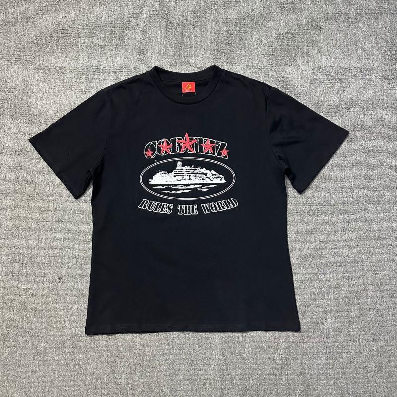New High Street Corteiz Alcatraz Fun Letter Print Men's and Women's Casual Short Sleeve T-Shirt