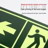 Glow-in-the-Dark Emergency Exit Left Turn Wall Stickers