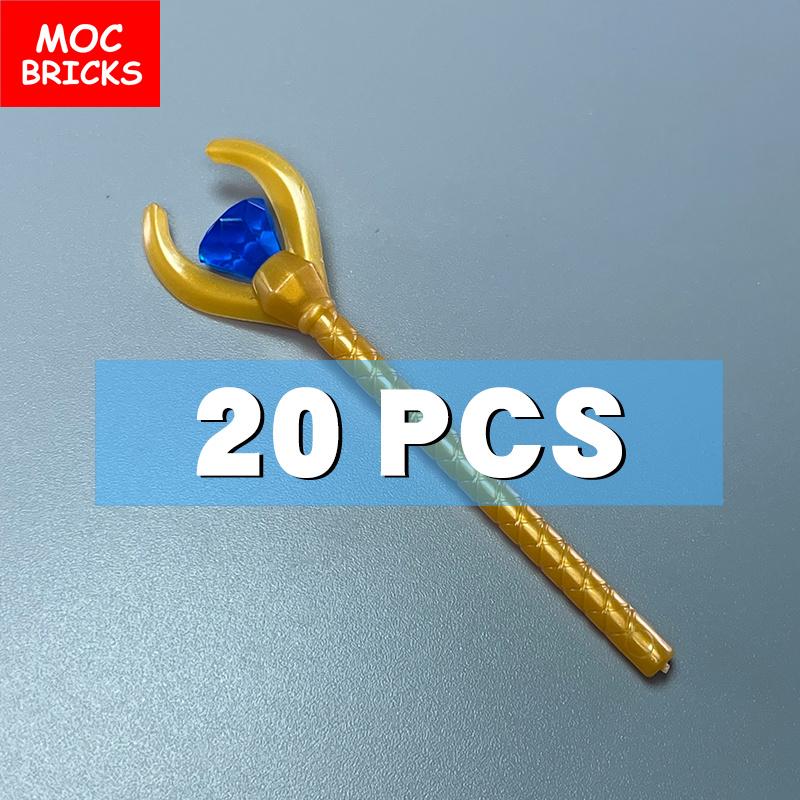 

MOC Bricks 4cm Figure Sceptre Gem Rock Wand Stick Building Blocks 93252 30153 Assembled Particles Children s Playthings