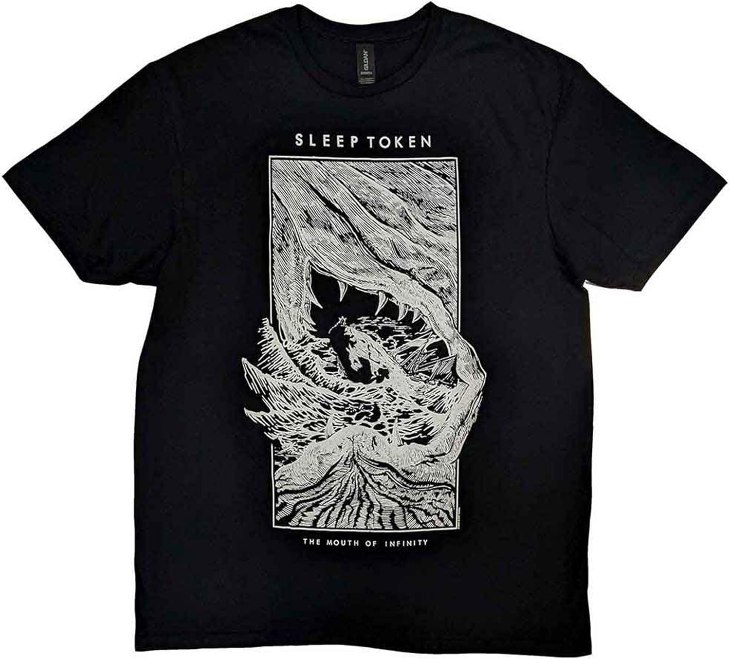 Мужская футболка Sleep Token The Mouth of Infinity приталенная черная унисекс XXXXL