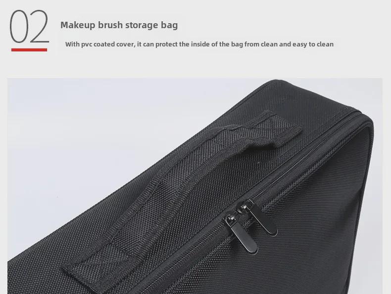 Portable Two-Tone Travel Cosmetic Bag with Tattoo Tool Storage and Large Capacity Divider