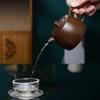 Purple Clay Teapot with Ball Hole Design - Cultivable Zisha Tea Ware Ornament