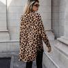 2026 Spring New Satin Leopard Print Long Sleeve Women's Blouse