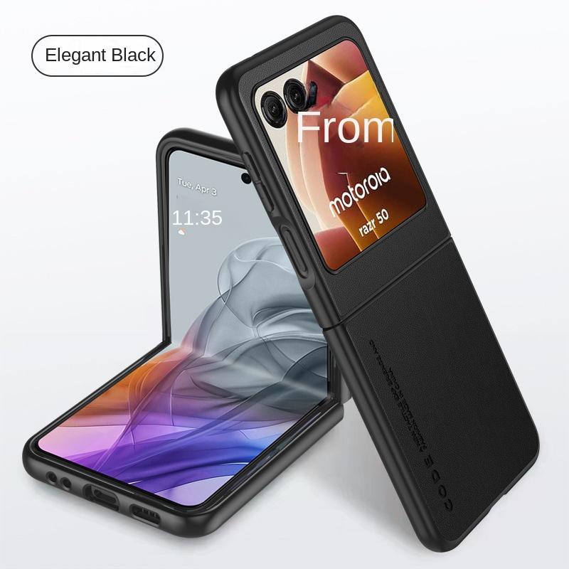Luxury Premium Leather Cover for Motorola Razr 50 Ultra Moto Razr 50 50 Ultra 2024 Razr40 2023 Shockproof Hard Plastic Phone Case