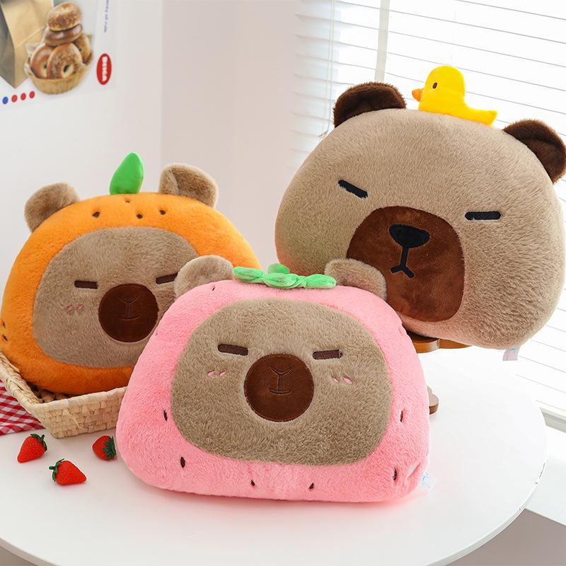 Cartoon Creative Kapibala Plush Toy Pillow Capybar Office Tatami Bedside Sofa Seat Cushion