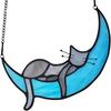 Cat Gift for Home Acrylic Hanging Pendant with Chain, Animal Ornament Window Decorative Wall Decor, Cute Lover Room Decoration Decor