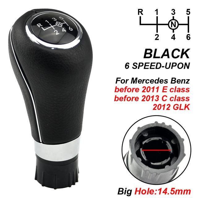 Manopla de Câmbio Manual de 6 Velocidades para Carro, Adaptador de Manga de Alavanca para Mercedes/Benz W203 S203 CL203 W209 W204 C204 C63 C300 A207 W212
