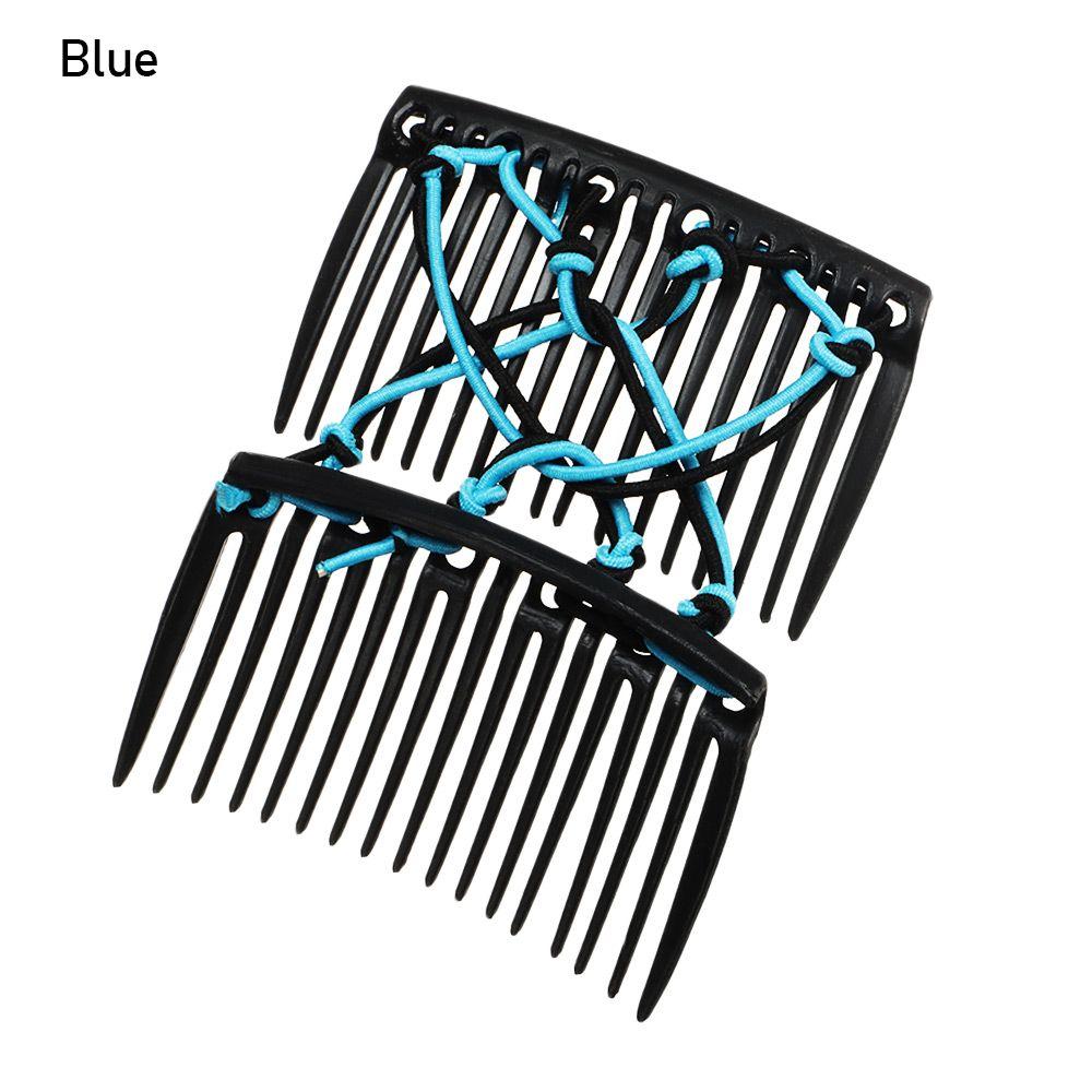 

Women Magic Changeable Comb Hair Rope Hair pin Creative blue