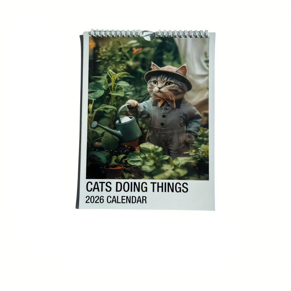 

Cat Calendar Funny Cats Hangable Monthly Calendar 2026 Cat Wall Calendar 12 Months Family Planner Calendar Present for Cat love