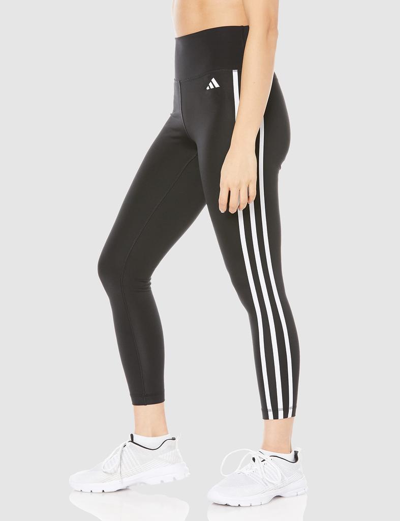 Adidas Sports Tights Train Essentials 3 Stripes High Waist Length Leggings ECO90 Black L 7/8 Women's (HT5438)
