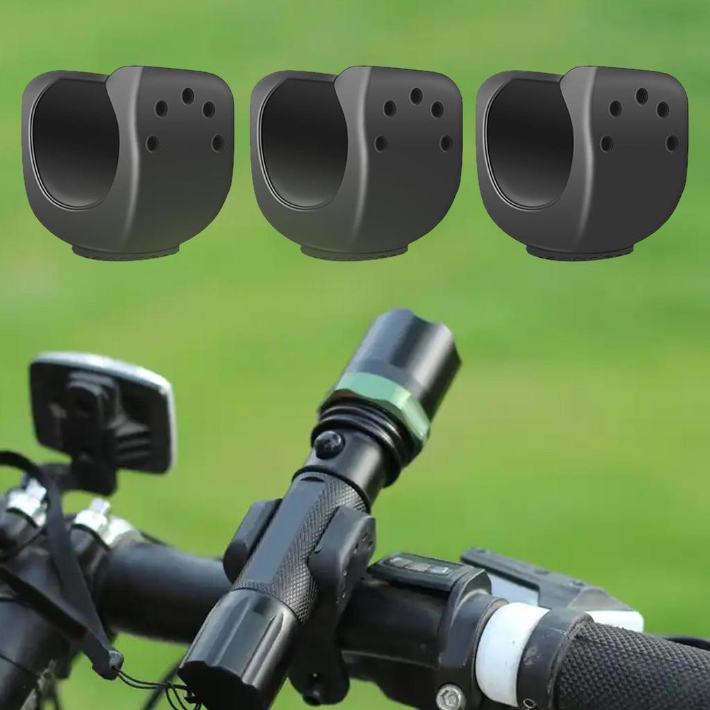 3 Pieces Flashlight Mounting Brackets Bicycle Mount Clips Rotating Universal Bike Torch