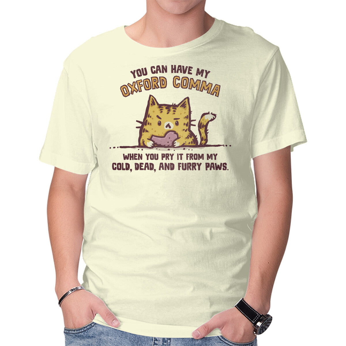 Unisex Crew Neck T-Shirt I Will Keep My Oxford Comma Graphic Short Sleeve Casual Tee XXL