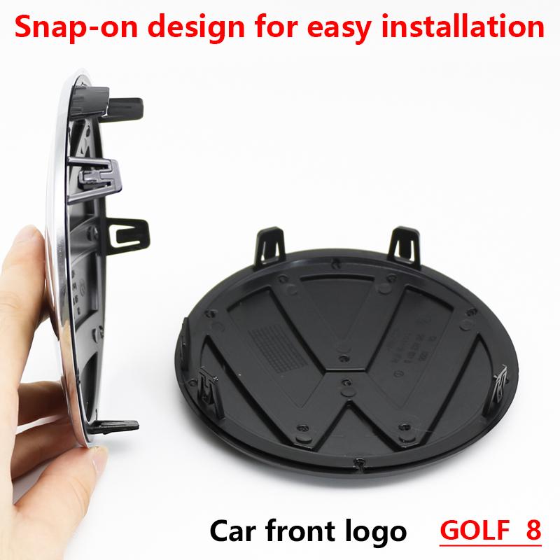 140mm Car Front 122mm Rear Trunk Emblem Grille Lid Logo Badge and Accessories For VW Golf 8 Car Modification Upgrade Accessories Zl1